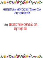 Bài giảng điện tử phương trình chứa dấu giá trị tuyệt đối 