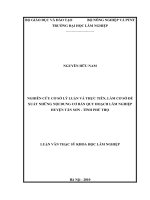 Nghiên cứu cơ sở lý luận và thực tiễn, làm cơ sở đề xuất những nội dung cơ bản quy hoạch lâm nghiệp huyện tân sơn   tỉnh phú thọ 