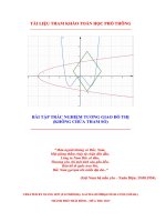 bài tập trắc nghiệm tương giao đồ thị