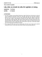 T 127 04 lấy mẫu và chuẩn bị mẫu thí nghiệm xi măng 