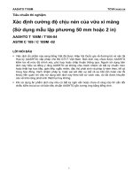 T 106m or t106 04 xác định cường độ chịu nén của vữa xi măng (mẫu lập phương) 