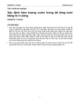 T 318 02 xác định hàm lượng nước trong bê tông tươi bằng lò vi sóng 