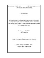 Đánh giá quản lý rừng, chuỗi hành trình sản phẩm và lập kế hoạch quản lý tiến tới chứng chỉ rừng tại chi nhánh tân lạc, công ty TNHH một thành viên lâm nghiệp hòa bình 