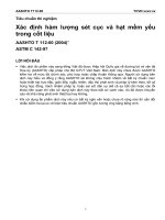 T 112 00 (2004) xác định hàm lượng sét cục và hạt mềm yếu trong cốt liệu 