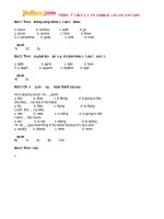 Bài tập trắc nghiệm Tiếng Anh lớp 6 Unit 14: Making Plan (Luyện tập) có đáp án