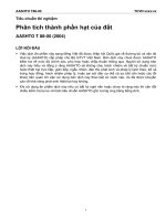 AASHTO t 88 00(2004) phân tích thành phần hạt của đất 