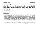 T 325 04 xác định cường độ chịu nén gần đúng của bê tông trong  công trình giao thông dựa trên mức độ thủy hóa 