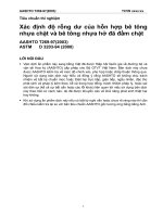 T 269 97(2003) xác định độ rỗng dư của hỗn hợp bê tông nhựa chặt và bê tông nhựa hở đã đầm chặt 