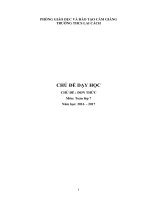 chủ đề đơn thức toán 7 theo chuẩn tập huấn năm 2017 đáp ứng chương trình sách mới
