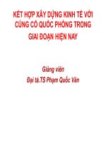 Kết hợp xây dựng kinh tế với củng cố quốc phòng trong giai đoạn hiện nay 