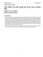 AASHTO t 215 70 (2003) tính thấm của đất dạng hạt (cột nước không đổi) 