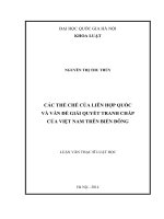 LVTS 2014   các thể chế của liên hợp quốc và vấn đề giải quyết tranh chấp của việt nam trên biển đông 