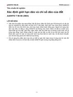 AASHTO t 90 00 (2004) xác định giới hạn dẻo và chỉ số dẻo của đất 