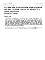 M 219 92 (2004) cấu kiện tấm nhôm hợp kim lượn sóng dùng cho ống, vòm ống, vòm liên kết bằng bu lông 