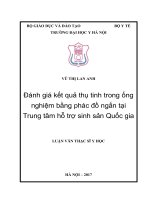 Đánh giá kết quả thụ tinh trong ống nghiệm bằng phác đồ ngắn tại trung tâm hỗ trợ sinh sản quốc gia 