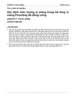 T 178 97 (2005) xác định hàm lượng xi măng trong bê tông xi măng pooclăng đã đông cứng 