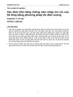 T 277 05 xác định khả năng chống xâm nhập ion clo của bê tông bằng phương pháp đo điện lượng 