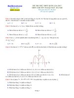 Đề thi thử THPT 2017 môn Toán trường THPT chuyên Ngoại Ngữ Hà Nội File word Có lời giải chi tiết
