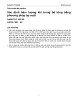 T 152 05 xác định hàm lượng khí trong bê tông bằng phương pháp áp suất 