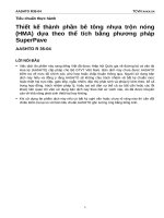 R 35 04 thiết kế thành phần bê tông nhựa trộn nóng (HMA) dựa theo thể tích bằng phương pháp superpave 