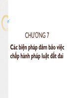 Các biện pháp đảm bảo việc chấp hành pháp luật đất đai