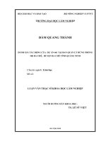 Đánh giá tác động của dự án 661 tại ban quản lý rừng phòng hộ ba chẽ, huyện ba chẽ, tỉnh quảng ninh 