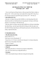 Kế hoạch thiết bị 2017 2018