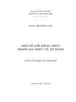 Một số lớp đẳng thức trong đa thức và áp dụng 