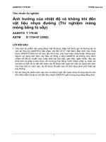 T 179 05 ảnh hưởng của nhiệt độ và không khí đến vật liệu nhựa đường (thí nghiệm màng mỏng bằng tủ sấy) 