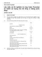 ASTM c 311 05 lấy mẫu và thí nghiệm tro bay hoặc puzzolan tự nhiên sử dụng cho bê tông xi măng poóc lăng 