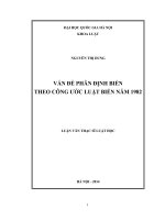 LVTS 2014   vấn đề phân định biển theo công ước luật biển năm 1982 