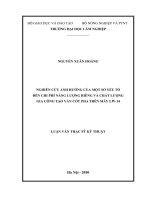 Nghiên cứu ảnh hưởng của một số yếu tố đến chi phí năng lượng riêng và chất lượng gia công tạo ván cốt pha trên máy LW 14 