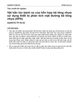 TP63 03 vệt hằn lún bánh xe của hỗn hợp bê tông nhựa sử dụng thiết bị phân tích mặt đường bê tông nhựa (APA) 