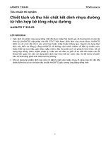 T 319 03 chiết tách và thu hồi chất kết dính nhựa đường từ hỗn hợp bê tông nhựa đường 