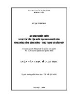 LVTS 2014   an ninh nguồn nước và quyền tiếp cận nước sạch của người dân vùng đồng bằng sông hồng