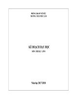 KẾ HOẠCH bộ môn THỂ dục 8  mới NHẤT năm học 2017   2018 CHUẨN kỹ NĂNG