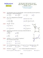 Đề thi thử THPT 2017 môn Toán trường THPT chuyên Quang Trung Bình Phước  Lần 3 File word Có lời giải chi tiết