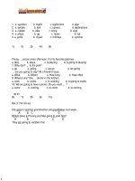 Bài tập trắc nghiệm Tiếng Anh lớp 6 Unit 14: Making Plan (Test 2) có đáp án