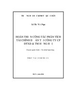 Hoàn thiện công tác phân tích tài chính dự án tại công ty cổ phần đầu tư xây dựng và thương mại hưng hải (tt) 