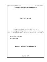 Nghiên cứu biện pháp nâng cao các đặc tính khí động cánh máy bay không người lái 