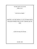 LVTS 2009   những vấn đề pháp lý về cổ phần hóa doanh nghiệp nhà nước trong quân đội 