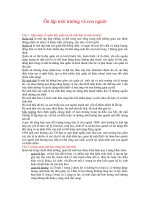 Câu hỏi ôn tập môi trường và con người có đáp án 