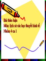 bài thảo luận môn lịch sử các học thuyết kinh tế (2) 