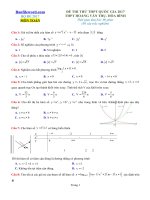 Đề thi thử THPT 2017 môn Toán trường THPT Hoàng Văn Thụ Hòa Bình File word Có lời giải chi tiết