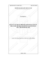 Quản lý xây dựng theo quy hoạch hạ tầng kỹ thuật khu đô thị nam đường 32, huyện hoài đức, thành phố hà nội (tt) 