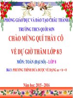 Chương III. §3. Phương trình đưa được về dạng ax + b = 0