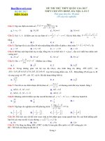 Đề thi thử THPT 2017 môn Toán trường THPT chuyên ĐHSP Hà Nội Lần 5 File word Có lời giải chi tiết