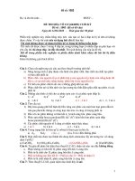 ĐỀ THI hóa vô cơ (604009) CUỐI kỳ1003 