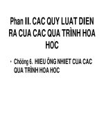 Trắc nghiêm bài tập hiệu ứng nhiệt của các quá trình hóa học môn hóa vô cơ 