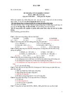 ĐỀ THI hóa vô cơ (604009) CUỐI kỳ1004 